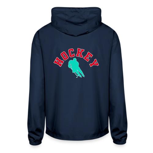 Hockey Player Silhouette - Unisex Lightweight Windbreaker Jacket