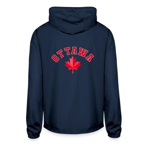 Ottawa with maple leaf - Unisex Lightweight Windbreaker Jacket