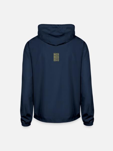 Neon Error Repeat - Unisex Lightweight Windbreaker Jacket - navy