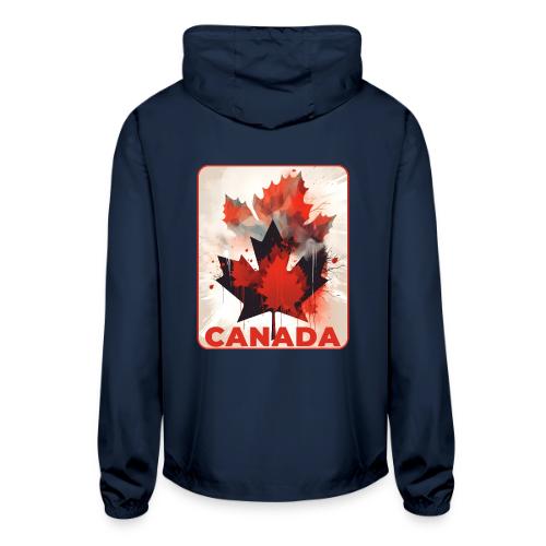 Canada Inked Leaf - Unisex Lightweight Windbreaker Jacket