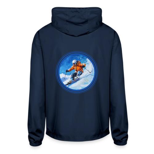 Skiing: On the Edge - Unisex Lightweight Windbreaker Jacket