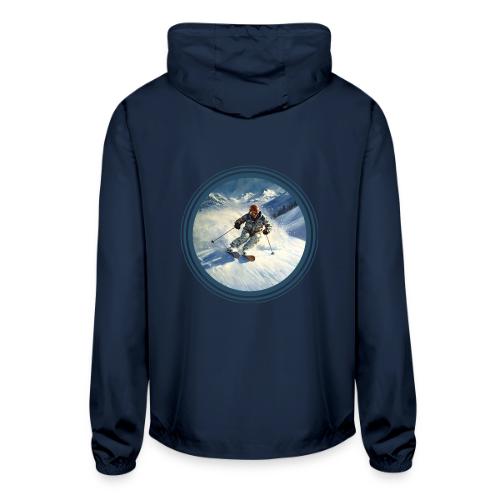 Skiing Power Moves - Unisex Lightweight Windbreaker Jacket