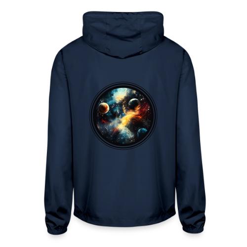 Painted Cosmos of Planets - Unisex Lightweight Windbreaker Jacket