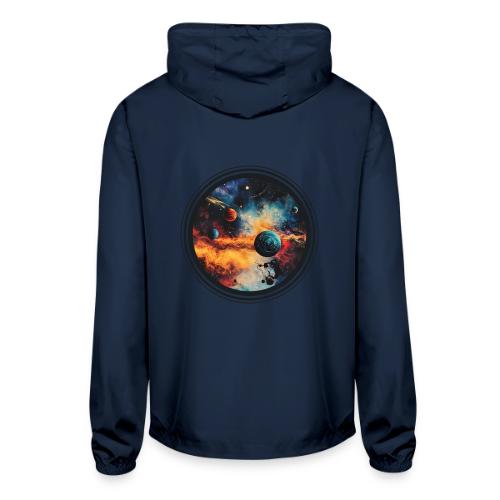 Cosmic Brush Planets - Unisex Lightweight Windbreaker Jacket
