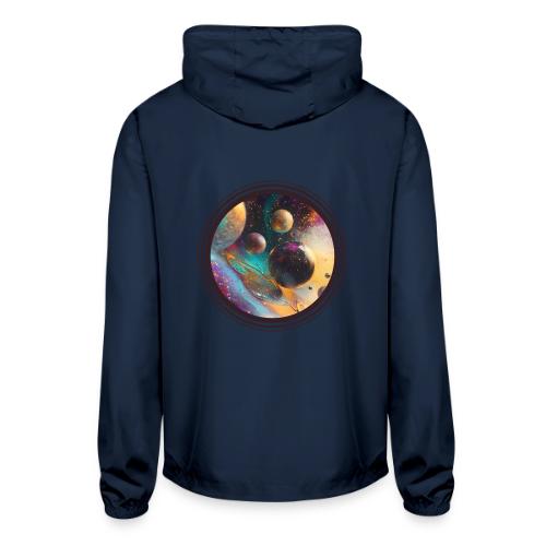 Planets in the Abstract - Unisex Lightweight Windbreaker Jacket