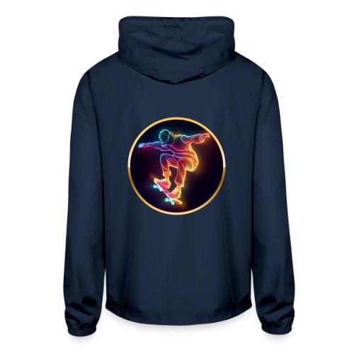 Skateboarding: Midnight Neon Skater - Unisex Lightweight Windbreaker Jacket