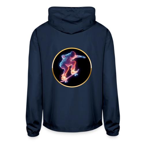 Skateboarding: Neon Skate Orbit - Unisex Lightweight Windbreaker Jacket