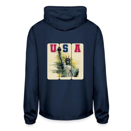 Art illustration of the Statue of Liberty - Unisex Lightweight Windbreaker Jacket