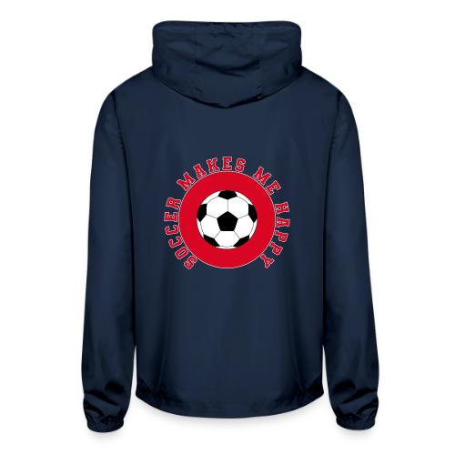 Soccer Makes Me Happy – Football Joy Graphic - Unisex Lightweight Windbreaker Jacket