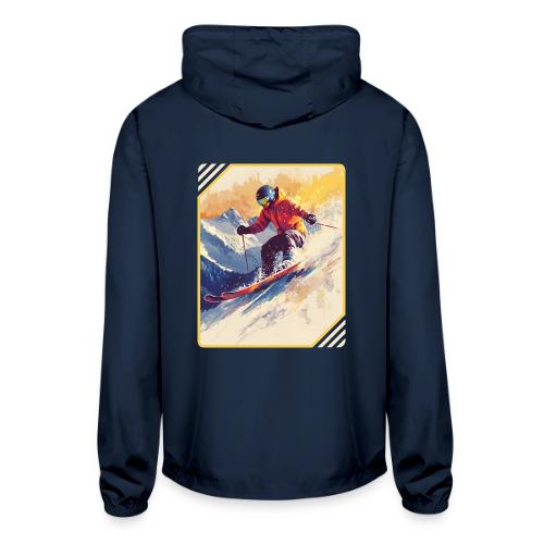 Skiing Through Snow Dreams - Unisex Lightweight Windbreaker Jacket