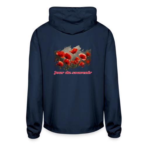 Remembrance Day with Poppies - Unisex Lightweight Windbreaker Jacket