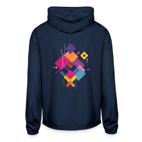 Vibrant Geometry - Unisex Lightweight Windbreaker Jacket