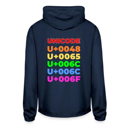 Hello, in unicode - Unisex Lightweight Windbreaker Jacket