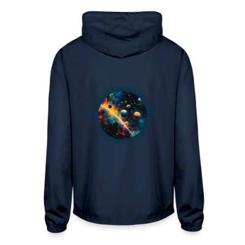 Painted Planetscape - Unisex Lightweight Windbreaker Jacket