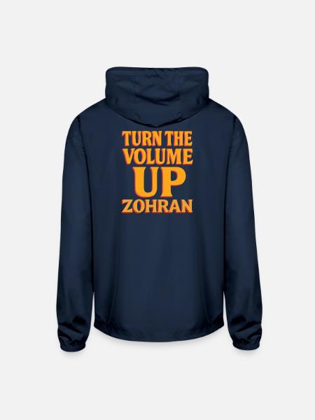 Turn the Volume Up Shirt - Unisex Lightweight Windbreaker Jacket - navy