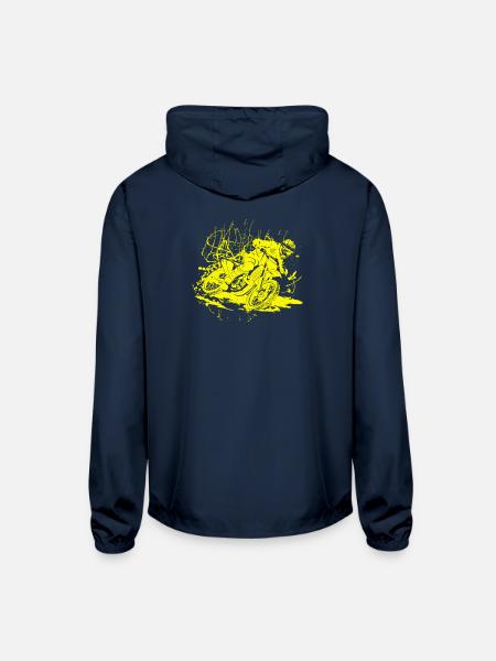 Neon Splash Chaos - Unisex Lightweight Windbreaker Jacket - navy