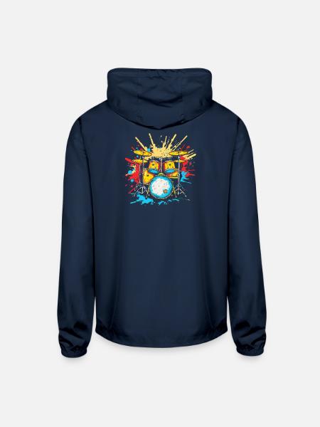 Drum Kit Steamwave - Unisex Lightweight Windbreaker Jacket - navy