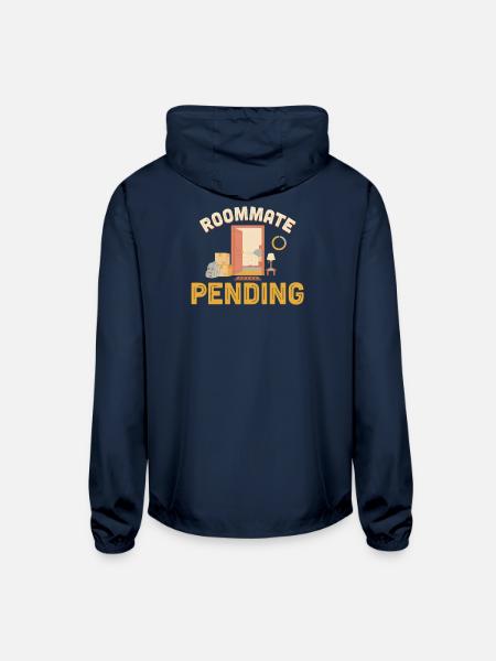 Roommate Pending - Unisex Lightweight Windbreaker Jacket - navy - Back