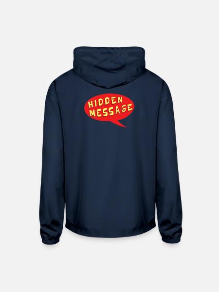 Hidden Message Speech Bubble - Unisex Lightweight Windbreaker Jacket - navy