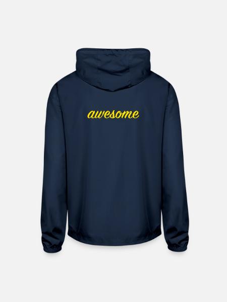 Awesome - Unisex Lightweight Windbreaker Jacket - navy
