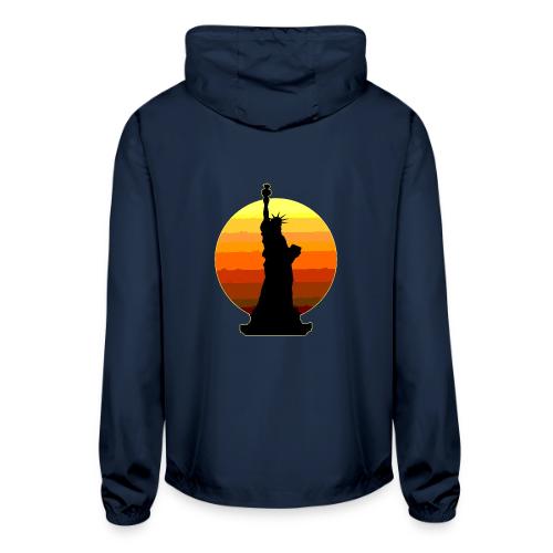 USA: Golden Horizon Liberty - Unisex Lightweight Windbreaker Jacket