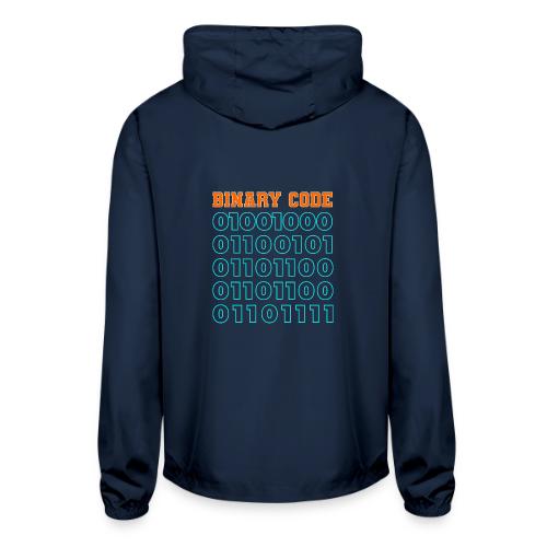Say Hello in Binary code - Unisex Lightweight Windbreaker Jacket