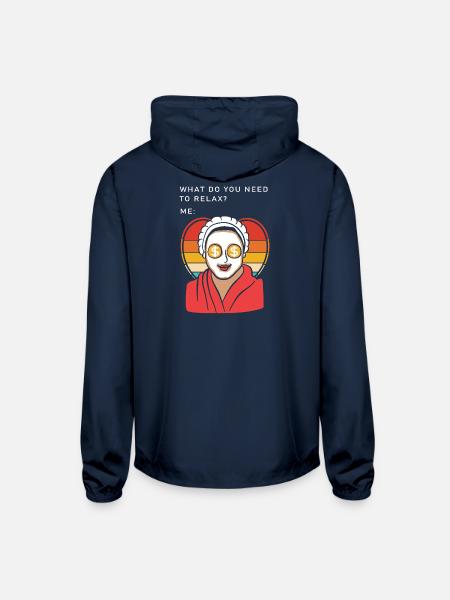 Money Meme Dollar B - Unisex Lightweight Windbreaker Jacket - navy - Back