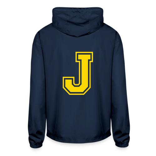 Letter J – Capital Athletic Alphabet Monogram - Unisex Lightweight Windbreaker Jacket