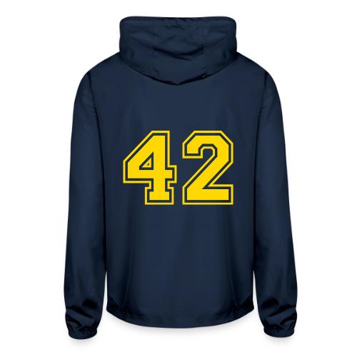 Number 42 in a classic athletic collegiate font - Unisex Lightweight Windbreaker Jacket
