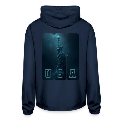 Neon Liberty USA Triptych - Unisex Lightweight Windbreaker Jacket