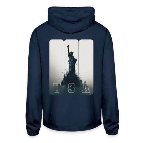 USA: Liberty Rising Over Manhattan - Unisex Lightweight Windbreaker Jacket