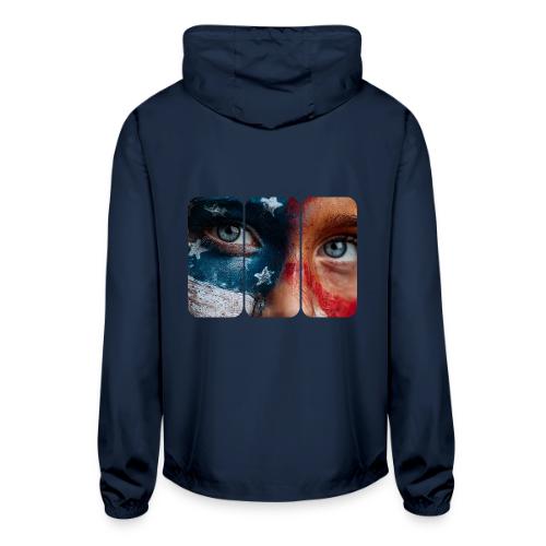 USA: Star-Spangled Glance - Unisex Lightweight Windbreaker Jacket