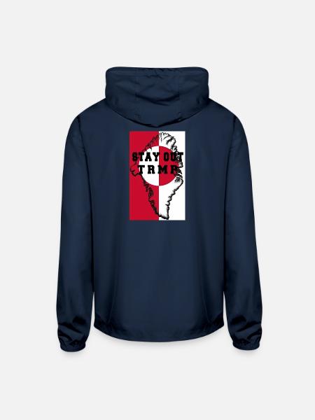 Greenland red white - Unisex Lightweight Windbreaker Jacket - navy