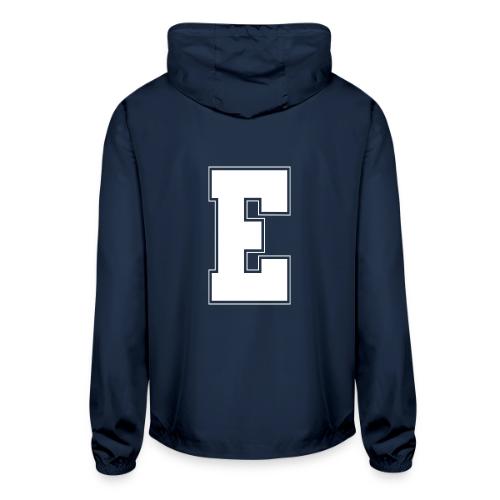 White Letter E – Varsity Alphabet Monogram - Unisex Lightweight Windbreaker Jacket