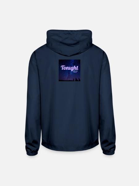 Night themed clothes - Unisex Lightweight Windbreaker Jacket - navy - Back
