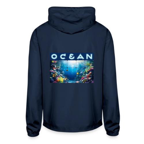 Ocean: Neon Reef Glow - Unisex Lightweight Windbreaker Jacket