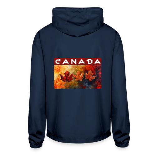 Painted Canada Leaves - Unisex Lightweight Windbreaker Jacket