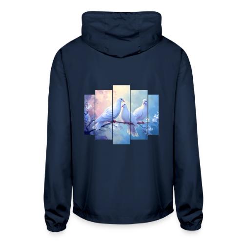 Symbols of Peace and Serenity - Unisex Lightweight Windbreaker Jacket
