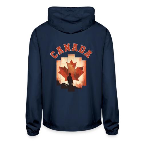 Proud Canadian Shadow - Unisex Lightweight Windbreaker Jacket