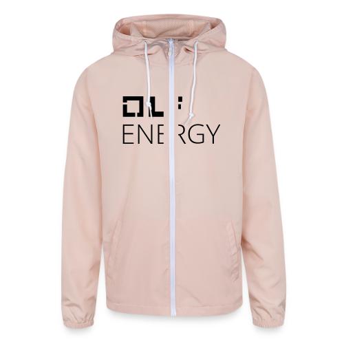 LF Energy White Logo Stacked - Unisex Lightweight Windbreaker Jacket
