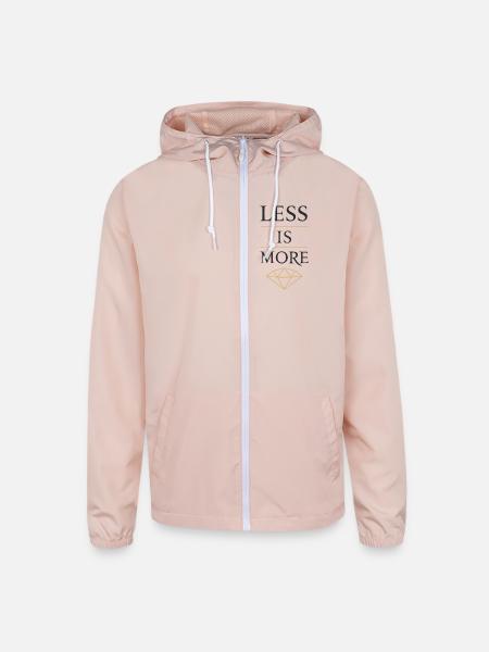 Less is more - Unisex Lightweight Windbreaker Jacket - blush pink  - Front