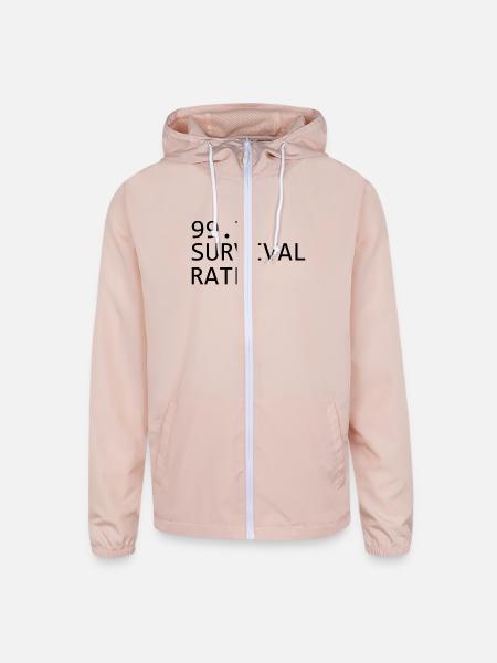 99 7 SURVIVAL RATE BLACK - Unisex Lightweight Windbreaker Jacket - blush pink  - Front