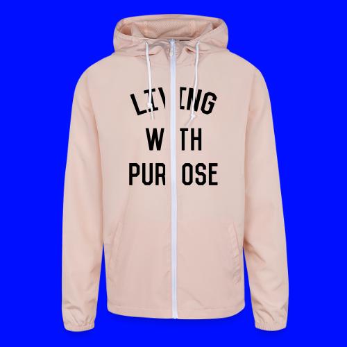 Living with purpose - Unisex Lightweight Windbreaker Jacket