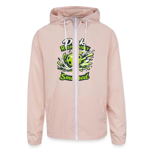 Dink Responsibly Don’t Get Smashed Pickleball Art - Unisex Lightweight Windbreaker Jacket