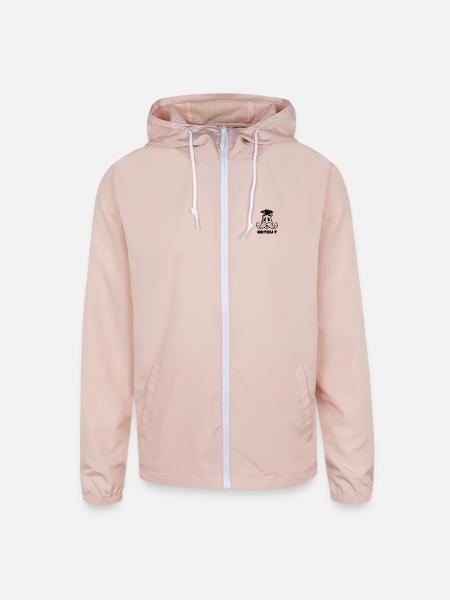 Graduation Mustache Scholar - Unisex Lightweight Windbreaker Jacket - blush pink