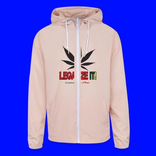Legalize it tshirt Cannabis On Fire Cannabis Wear - Unisex Lightweight Windbreaker Jacket