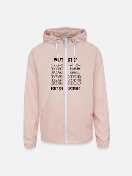 What Part Don't You Understand For SLP - Unisex Lightweight Windbreaker Jacket - blush pink  - Front