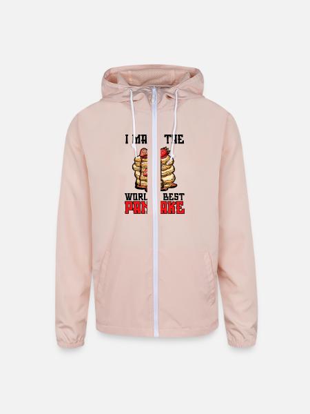 Pancake Maker World’s Best Breakfast Pancake Day - Unisex Lightweight Windbreaker Jacket - blush pink  - Front