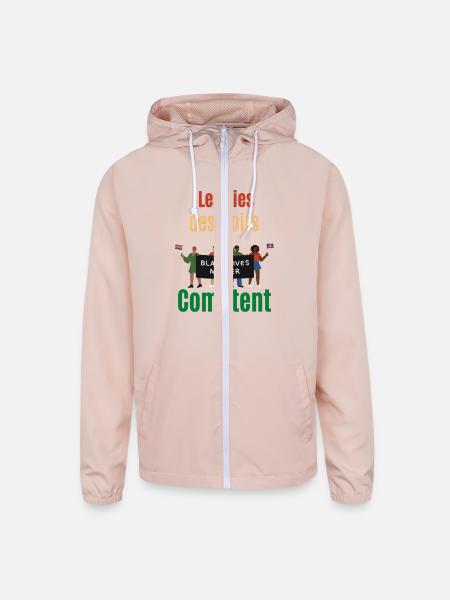 Idée cadeau Les Vies des Noirs comptent - Unisex Lightweight Windbreaker Jacket - blush pink  - Front