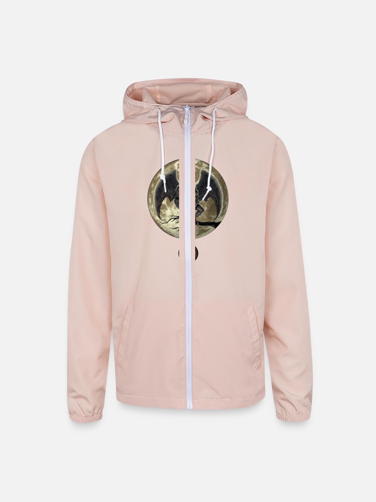 Mothman - Unisex Lightweight Windbreaker Jacket - blush pink - Front
